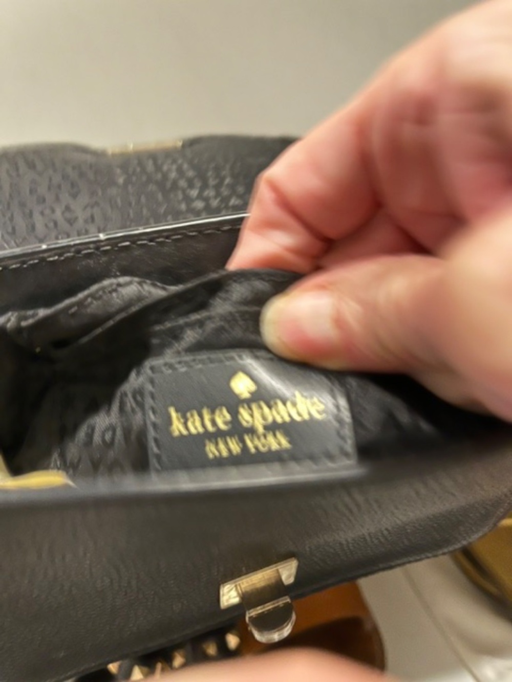 Kate Spade Black Leather Serrano Place Pearl Maisie Mini Crossbody Bag Designer - Picture 8 of 14